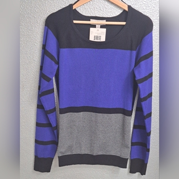 Carolyn Taylor Colorblock Raglan Sweater   Size XL - Picture 4 of 10